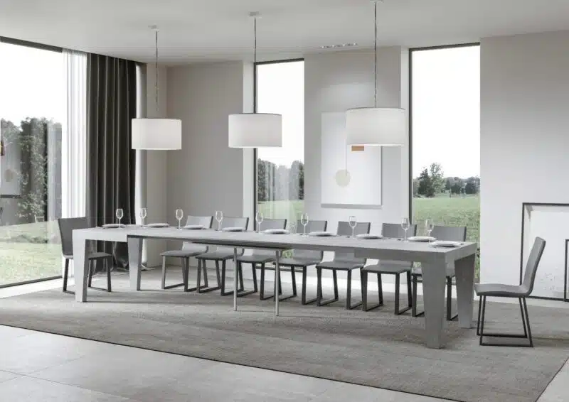 Tavolo allungabile 140/400x90 cm Spimbo cemento - foto 4