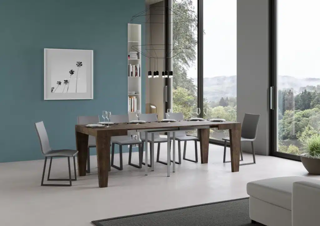 Tavolo allungabile 90/246x90 cm Spimbo noce - foto 3