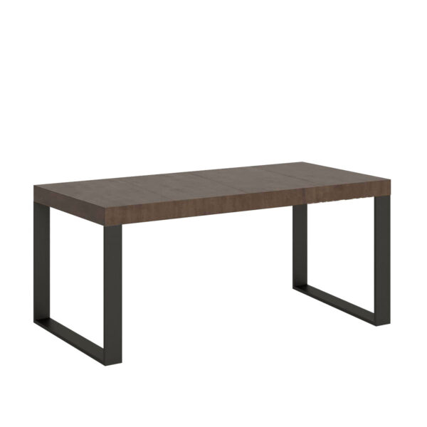 Tavolo allungabile 90/246x90 cm Tecno Premium noce gambe antracite
