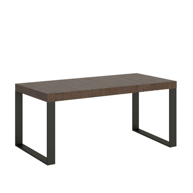 Tavolo allungabile 90/246x90 cm Tecno Premium noce gambe antracite