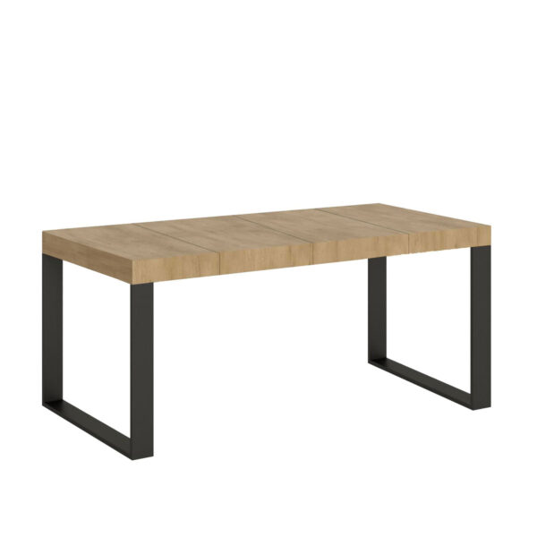 Tavolo allungabile 90/246x90 cm Tecno Premium quercia natura gambe antracite