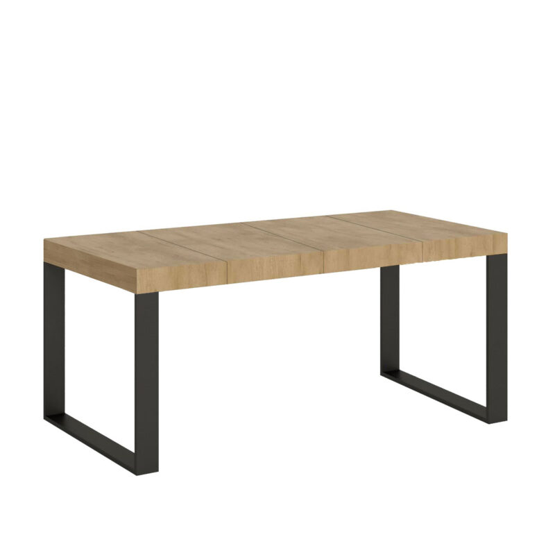 Tavolo allungabile 90/246x90 cm Tecno Premium quercia natura gambe antracite