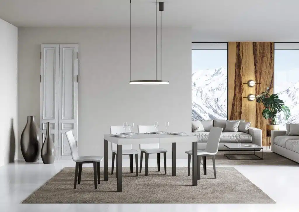 Tavolo allungabile 130/234x90 cm Everyday bianco frassino gambe antracite - foto 2
