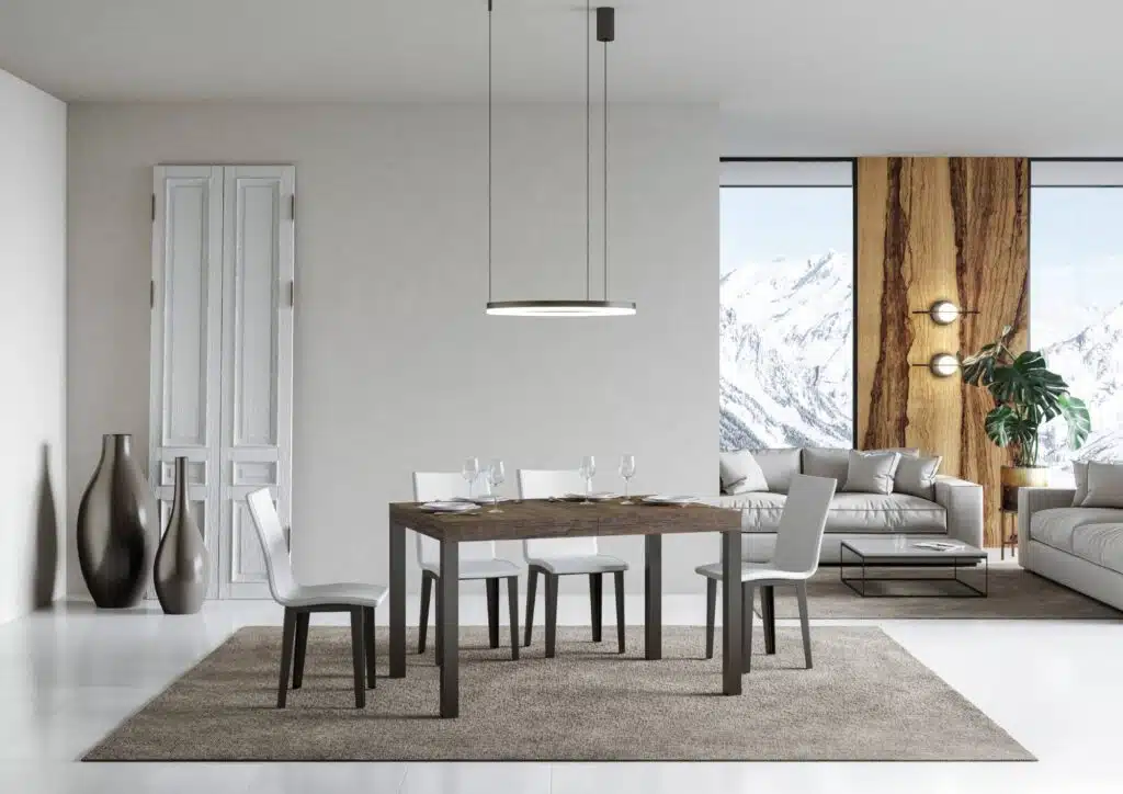 Tavolo allungabile 140/224x80cm Everyday noce gambe antracite - foto 2
