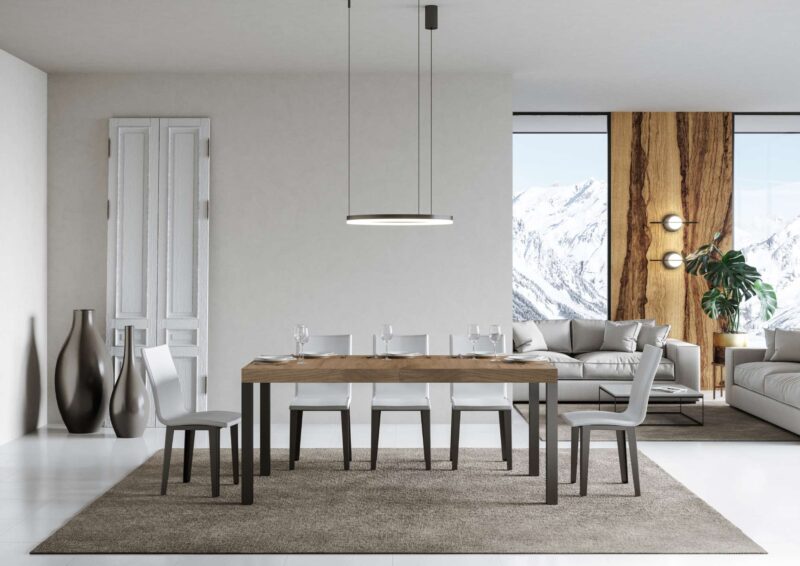 Tavolo allungabile 180/440x90 cm Everyday quercia natura gambe antracite - immagine 2