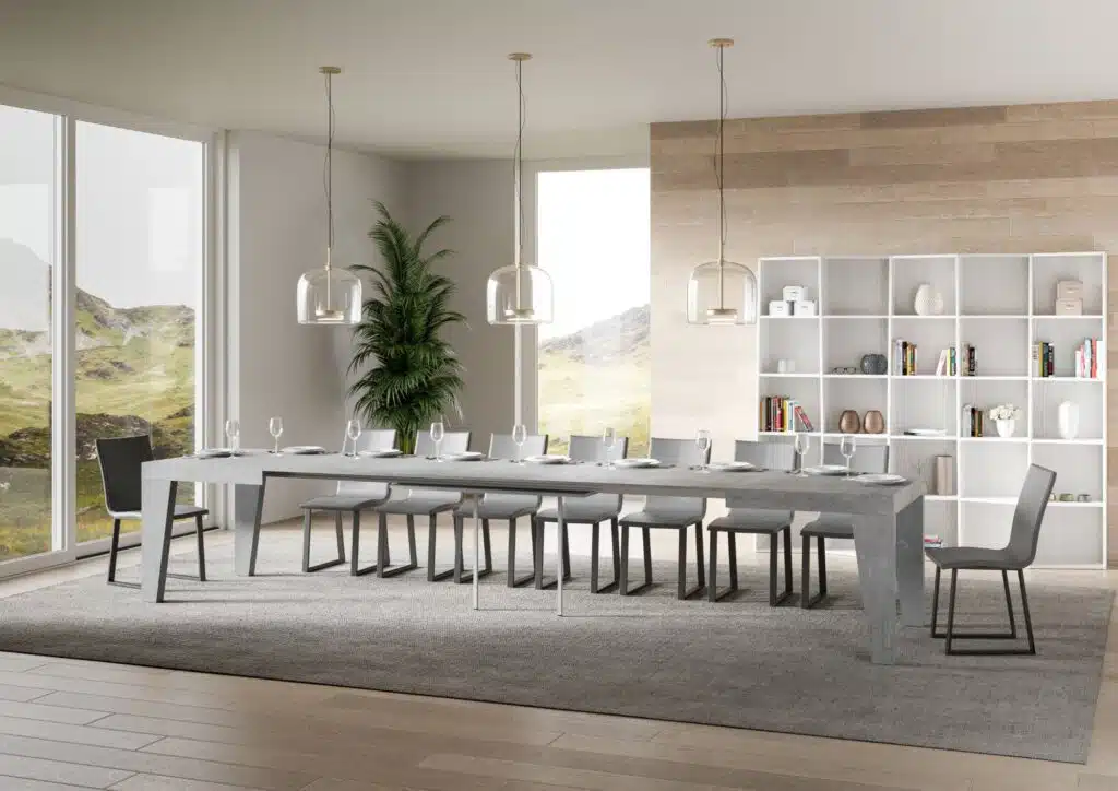 Tavolo allungabile 180/440x90 cm Naxy cemento - foto 4