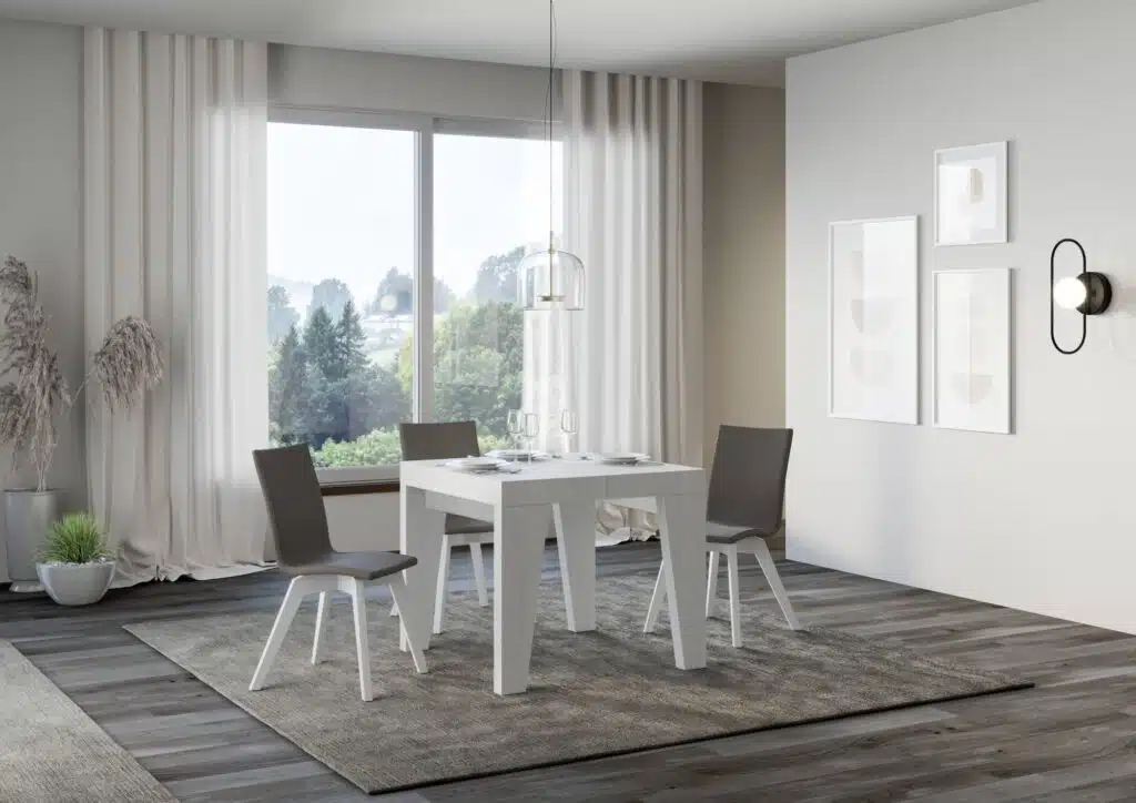 Tavolo allungabile 90/246x90 cm Naxy bianco frassino - foto 2