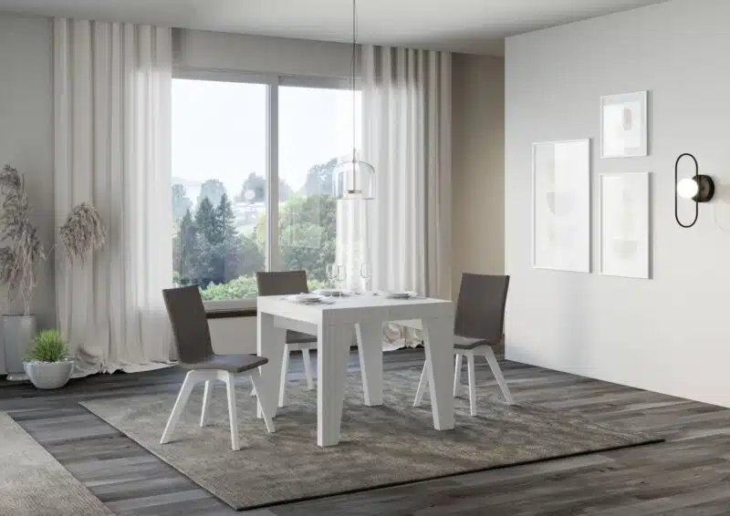 Tavolo allungabile 90/246x90 cm Naxy bianco frassino - foto 2