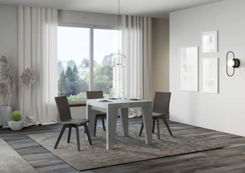Tavolo allungabile 90/246x90 cm Naxy cemento - foto 2