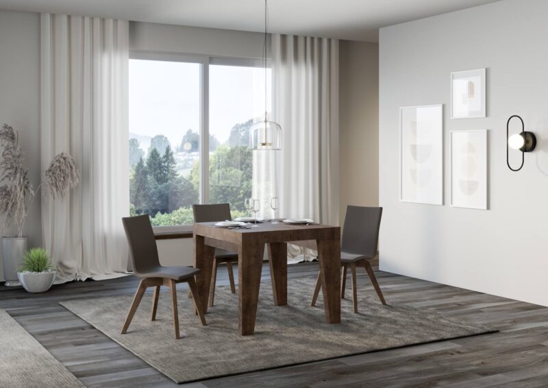 Tavolo allungabile 90/246x90 cm Naxy Premium noce - immagine 2
