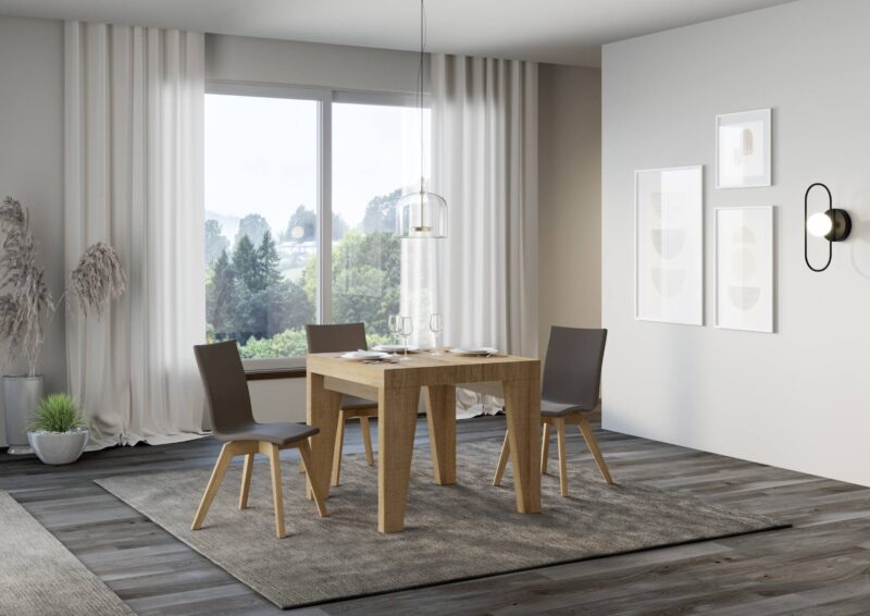 Tavolo allungabile 90/246x90 cm Naxy Premium quercia natura - immagine 2