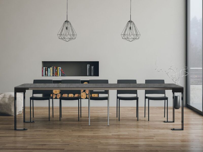 Consolle allungabile 90x40/300 cm Tecno Evolution cemento - immagine 4