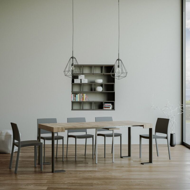 Consolle allungabile 90x40/196 cm Tecno Small quercia natura - immagine 3