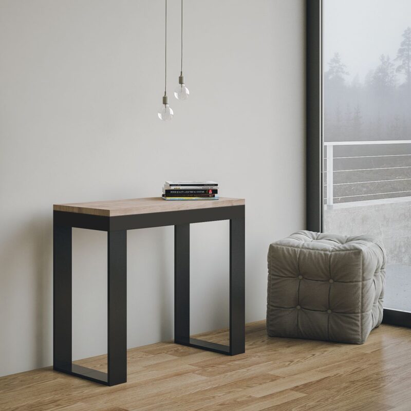 Consolle allungabile 90x40/196 cm Tecno Small Evolution quercia natura - immagine 2