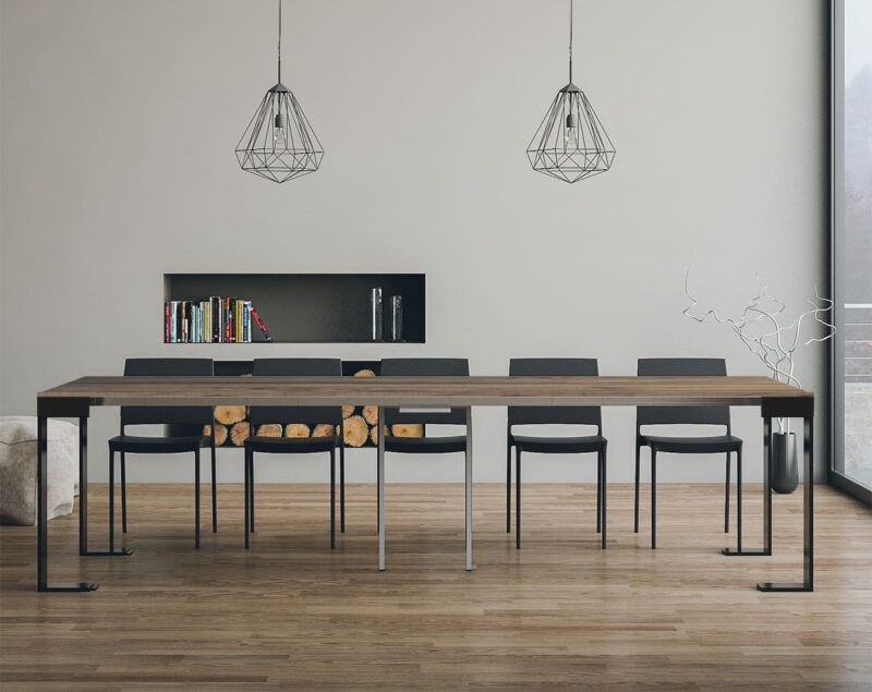 Consolle allungabile 90x40/300 cm Tecno Evolution quercia natura - immagine 4