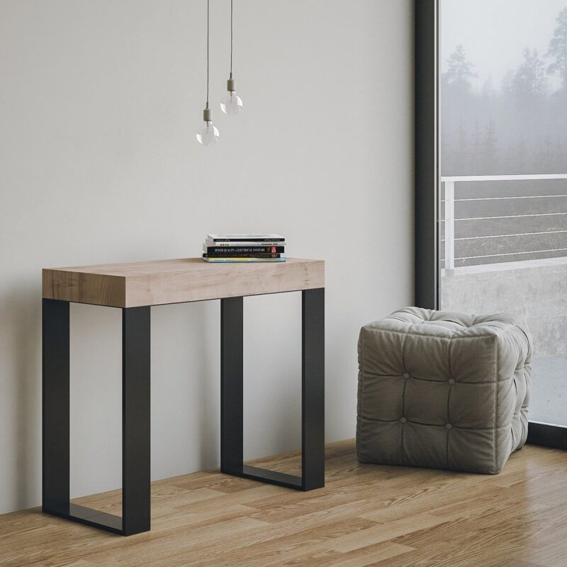 Consolle allungabile 90x40/196 cm Tecno Small quercia natura - immagine 2