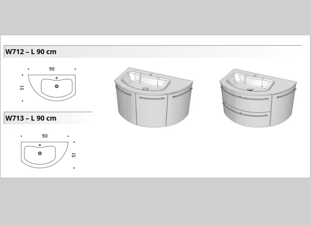 Mobile Bagno Curvo Salvaspazio ARCOM ELY W713 - Design Made in Italy - foto 3