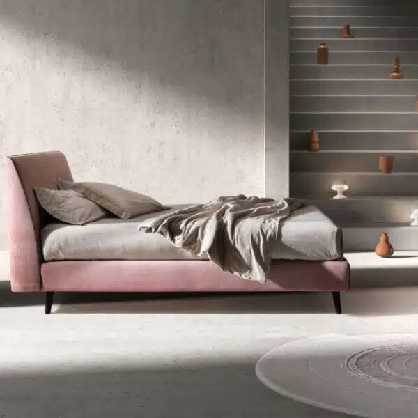 Letto Matrimoniale Samoa TIME design moderno, testiera imbottita - ambientazione camera da letto