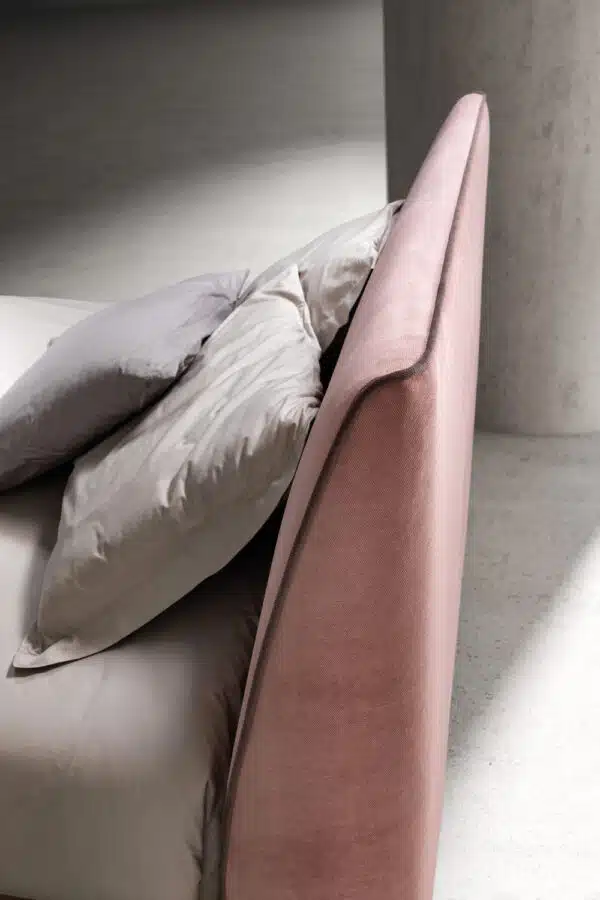 Samoa TIME letto matrimoniale con contenitore, design italiano - vista laterale dettagliata
