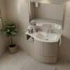 COMPAB Mobile Bagno Curvo stondato L.106 cm a terra