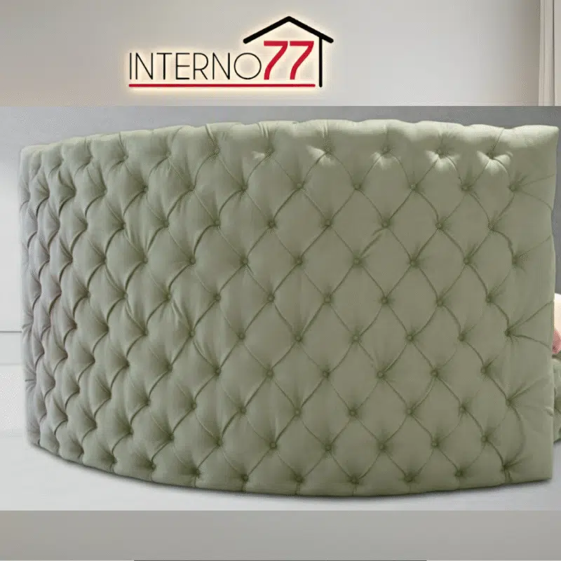 Letto Rotondo Matrimoniale Imperial Light in camera da letto moderna - ambientazione elegante, arredamento di design