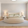 Letto rotondo Design Imperial Light - matrimoniale con lavorazione Capitonnè - immagine 6
