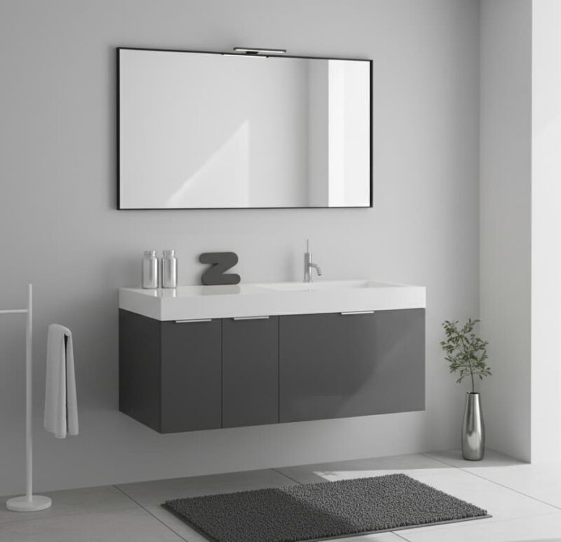 COMPAB B201  CITY - Mobile da bagno sospeso L.120 cm con piano integrato - New - immagine 3