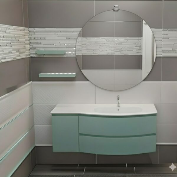 Jacana SOUL - Mobile da Bagno Curvo stondato L 131 cm