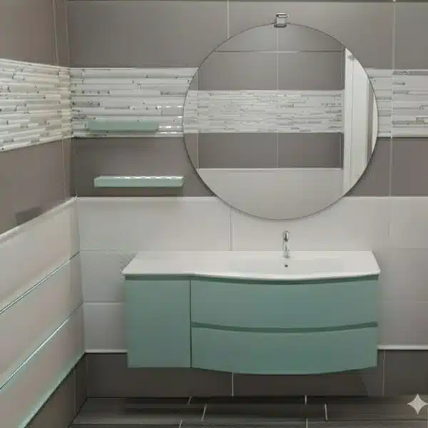 Jacana SOUL: Mobile Bagno Curvo L 131 cm - Design Moderno Interno77