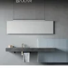 Mobile bagno moderno Baxar M3 Wally, lavabo cemento, pensili blu. Design italiano.