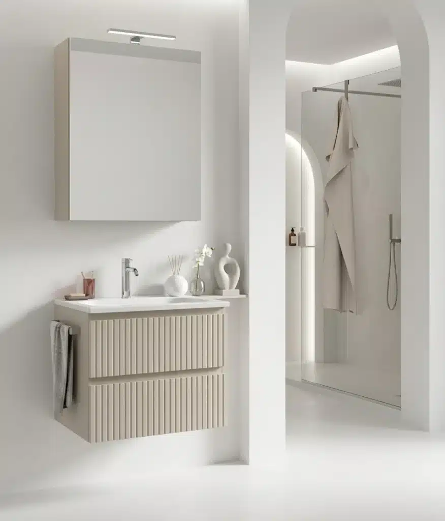 Mobile Bagno Cannettato 60 cm Sospeso Maniglia J Arcom Minimal | COMP 06 - foto 1