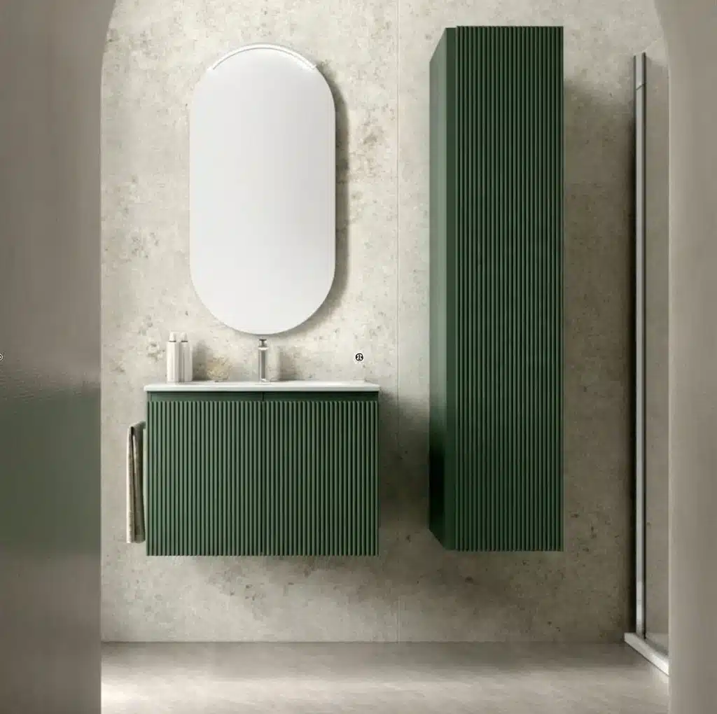 Mobile Bagno Cannettato 70 cm Sospeso con Colonna Arcom Minimal | COMP 08 - foto 1
