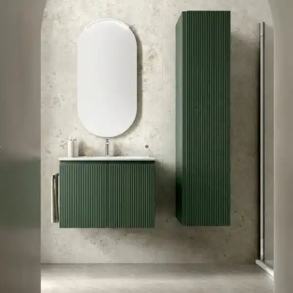 Mobile Bagno Cannettato 70 cm Sospeso con Colonna Arcom Minimal | COMP_08