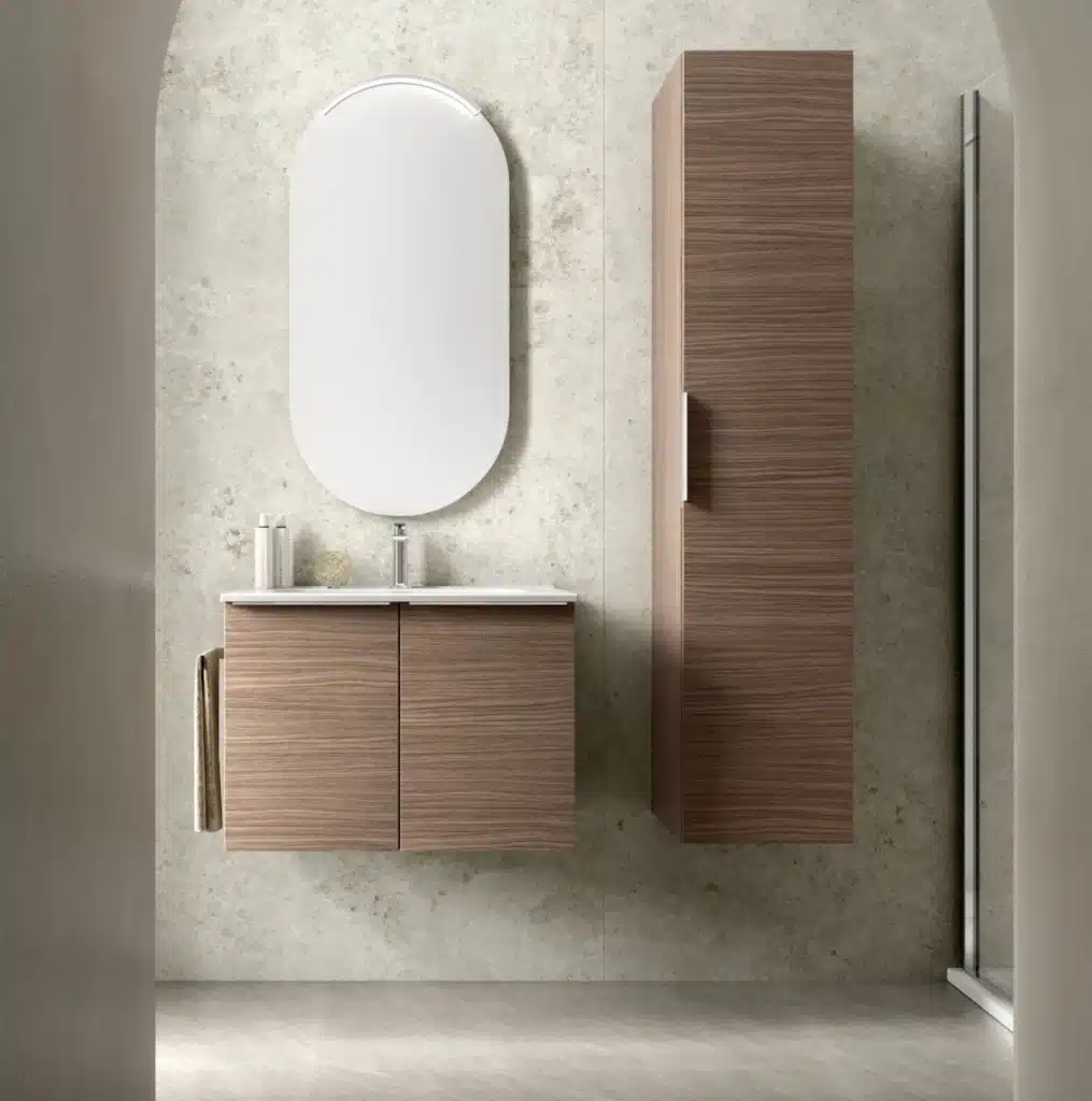 Mobile Bagno Cannettato 70 cm Sospeso con Colonna Arcom Minimal | COMP 08 - foto 2