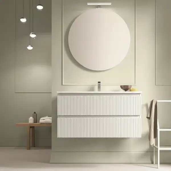 Mobile Bagno Cannettato 90 cm Sospeso Maniglia J Arcom Minimal | COMP_17