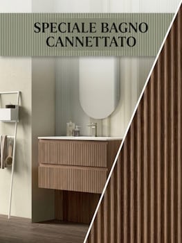 Bagno moderno con design cannettato