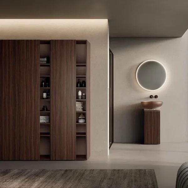 Mobile bagno Ink NK001 Compab, finitura di design, composizione luxury bagno moderno