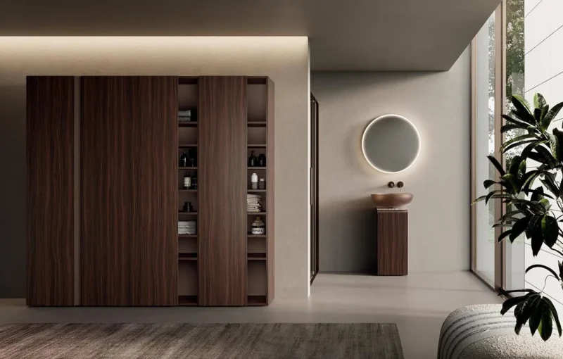 Mobile bagno Ink NK001 Compab, finitura di design, composizione luxury bagno moderno