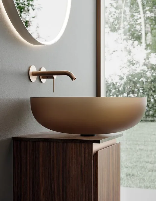 Ink NK001 - Mobile Bagno Luxury Compab L 210+70 x P 37/52 cm 5 Mobile bagno Ink NK001 Compab - dettaglio lavabo