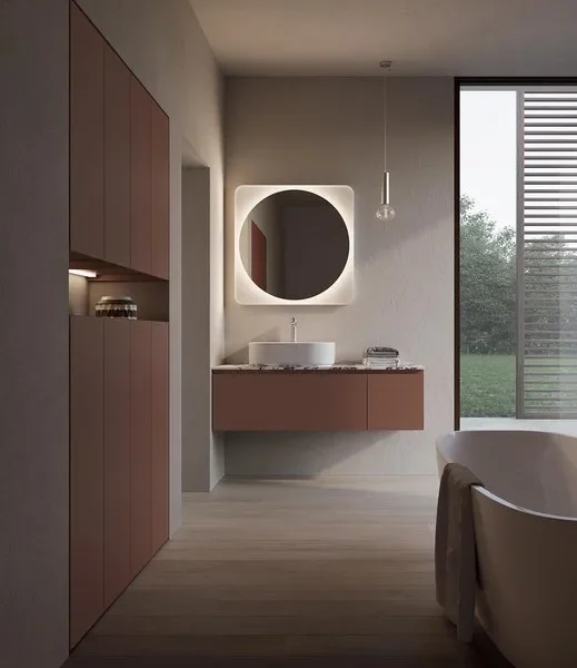 Mobile bagno Ink NK002 Compab, finitura di design, composizione luxury bagno moderno
