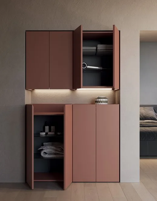 Ink NK002 - Mobile Bagno Luxury Compab L 120+130,5 x P 37/46 cm 5 Mobile bagno Ink NK002 Compab - dettaglio colonne