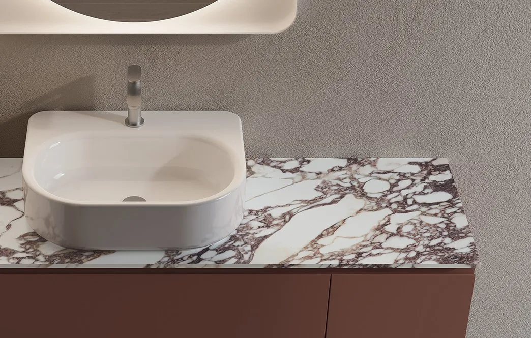 Ink NK002 - Mobile Bagno Luxury Compab L 120+130,5 x P 37/46 cm 4 Mobile bagno Ink NK002 Compab - vista doppia composizione