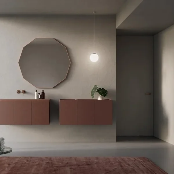 Mobile bagno Ink NK003 Compab, finitura di design, composizione luxury bagno moderno