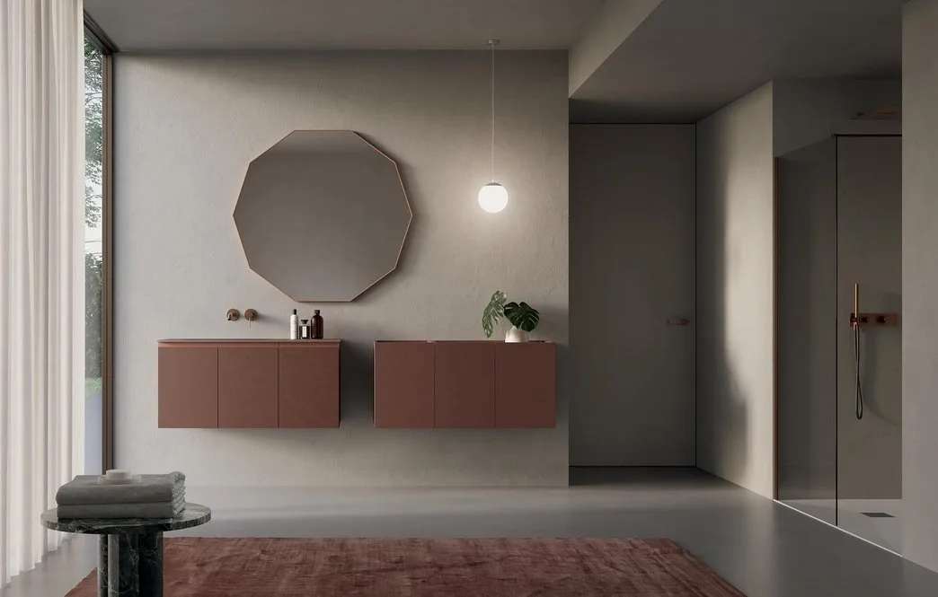 Ink NK003 - Mobile Bagno Luxury Compab L 106+105 x P 51 cm 1 Mobile bagno Ink NK003 Compab, finitura di design, composizione luxury bagno moderno