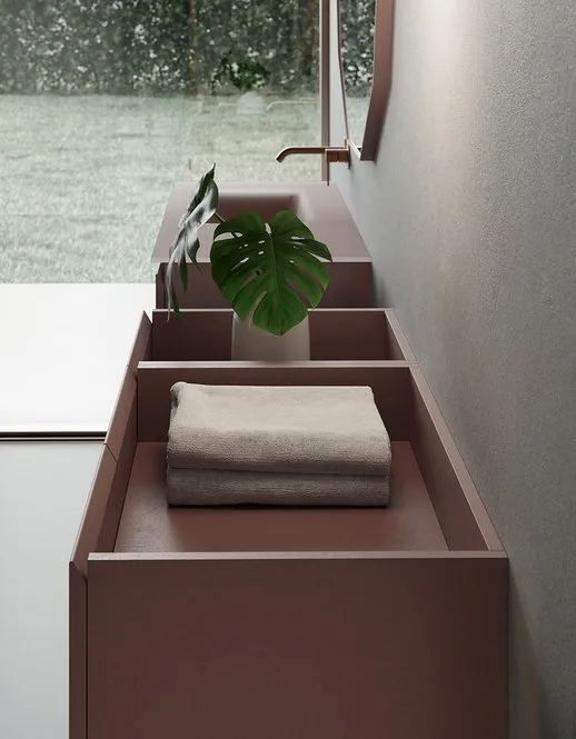Ink NK003 - Mobile Bagno Luxury Compab L 106+105 x P 51 cm 3 Mobile bagno Ink NK003 Compab - vano a giorno ribassato