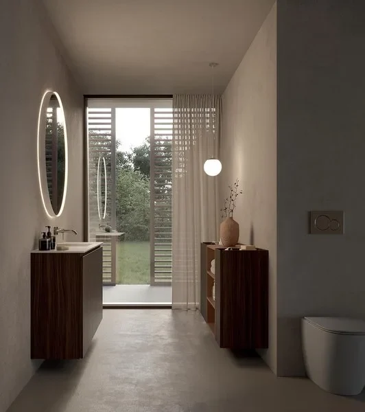 Mobile bagno Ink NK004 Compab, finitura di design, composizione luxury bagno moderno