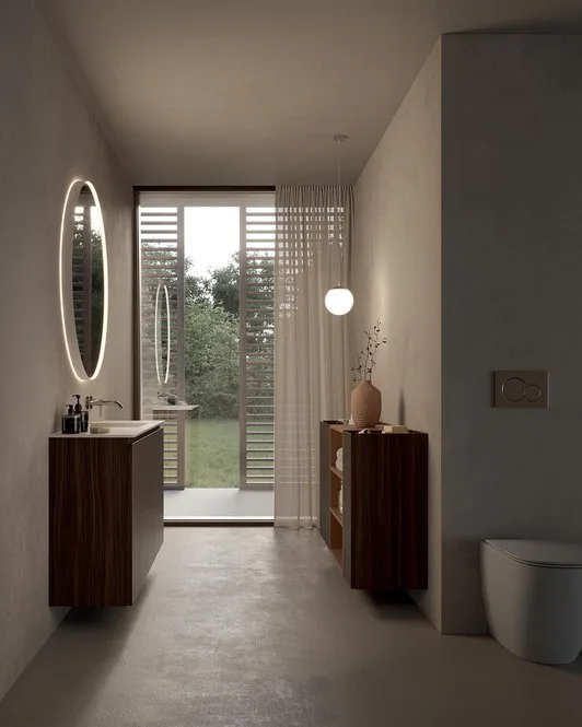 Ink NK004 - Mobile Bagno Luxury Compab L 151+150 x P 38/37 cm 1 Mobile bagno Ink NK004 Compab, finitura di design, composizione luxury bagno moderno