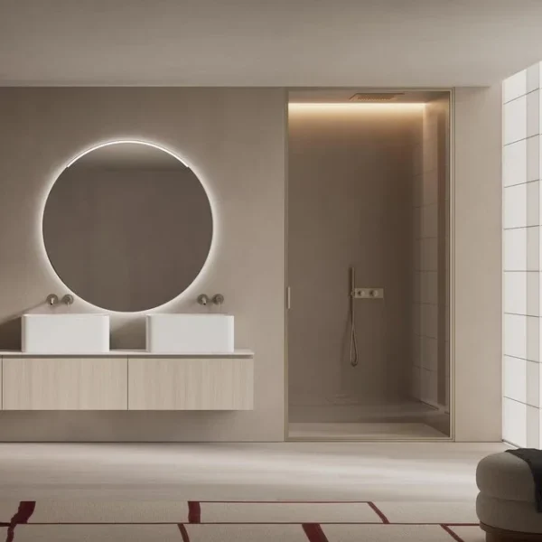 Mobile bagno Ink NK005 Compab, finitura di design, composizione luxury bagno moderno