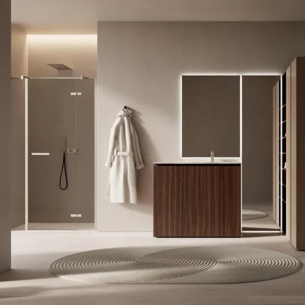 Mobile bagno Ink NK007 Compab, finitura di design, composizione luxury bagno moderno