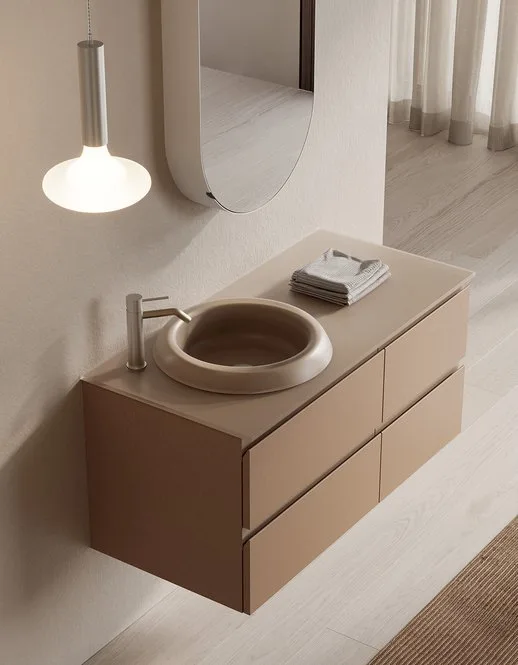 Ink NK008 - Mobile Bagno Luxury Compab L 106+120 x P 51/20,8 cm 3 Mobile bagno Ink NK008 Compab - lavabo